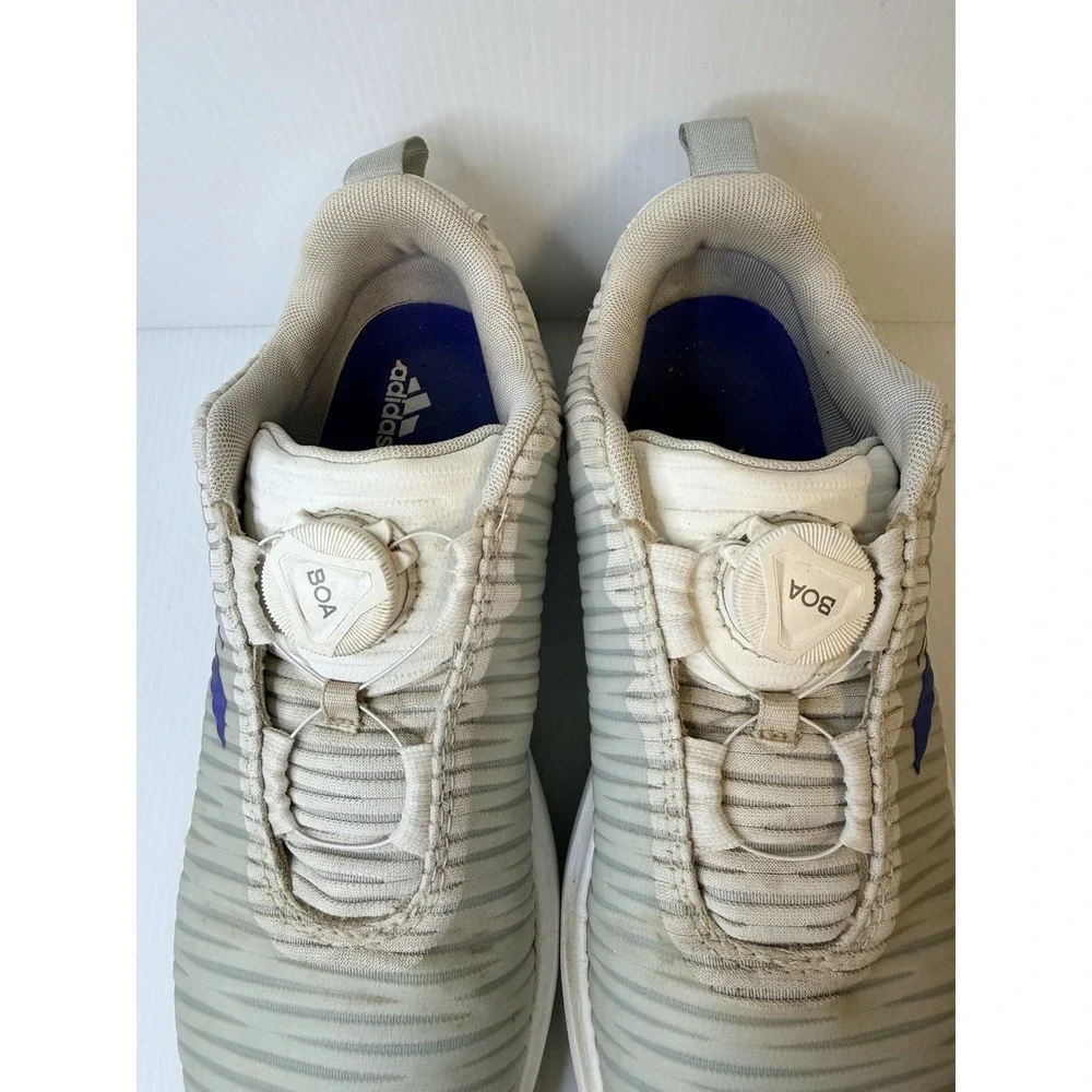 Adidas CodeChaos BOA J Youth Sneakers Gray Halo Blue Spikes Golf Shoes Size 6